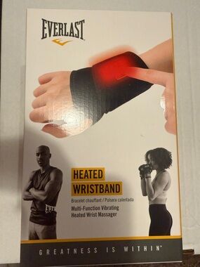 Everlast Black Heated Wristband with Vibration